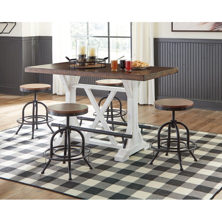 Farmhouse bar deals height dining set